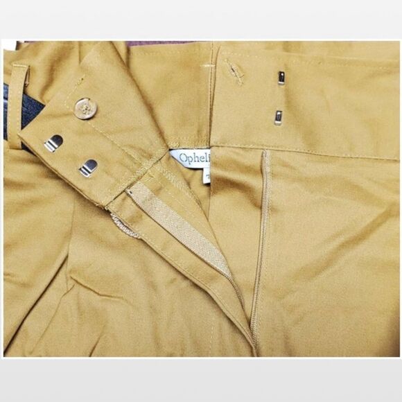 New Earth Tone Mid-rise Tapered Leg Ankle Plus Pants - Picture 5 of 16